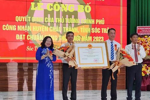 Sóc Trăng: Huyện Châu Thành đạt chuẩn huyện nông thôn mới