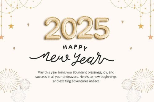 Lời chúc Tết Dương lịch 2025 bằng tiếng Anh
