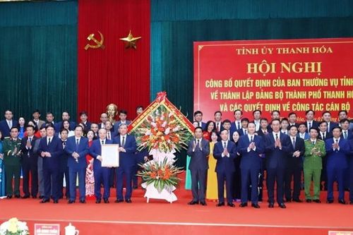 Thành lập Đảng bộ thành phố Thanh Hóa