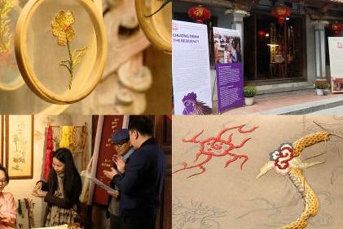 Đường thêu nét nhuộm xưa nay trong không gian đình cổ Tú Thị