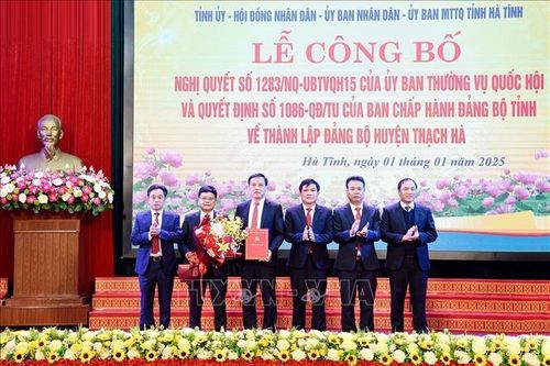 Hà Tĩnh ra mắt các đơn vị hành chính mới sau khi sáp nhập