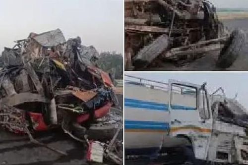 Xe bồn chạy ngược chiều tông trực diện xe buýt, 23 người thương vong