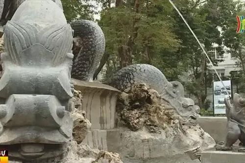 Quận Hoàn Kiếm hoàn thành tu bổ đài phun nước Con Cóc
