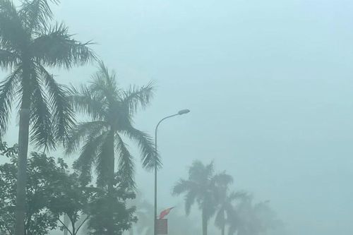 Thành phố Hà Tĩnh chìm trong sương mù những ngày đầu năm