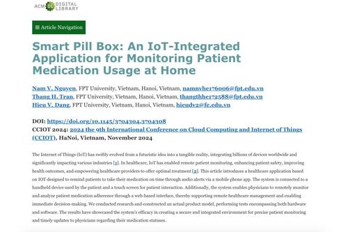 Sinh viên đưa loạt giải pháp y tế đột phá từ tủ thuốc thông minh tích hợp IoT