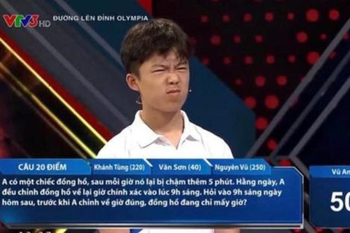 Bài toán 'tính giờ đồng hồ' khiến thí sinh Olympia phải nhăn mặt, đáp án dễ không tưởng