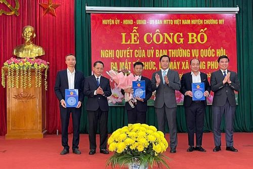 Huyện Chương Mỹ: công bố các quyết định về thành lập đơn vị hành chính mới