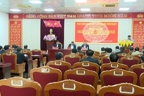 Góp ý vào Dự thảo Báo cáo Chính trị Đại hội Đại biểu Đảng bộ huyện Thọ Xuân lần thứ XXVIII, nhiệm kỳ 2025-2030