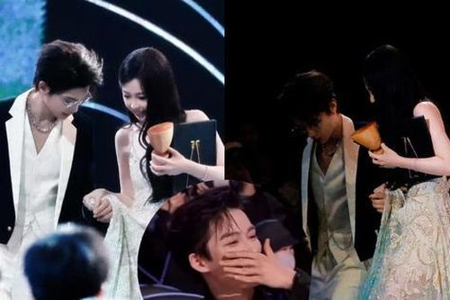 Tinh Quang Đại Thưởng: Fan 'tan chảy' trước khoảnh khắc Đinh Vũ Hề đỡ Ngu Thư Hân