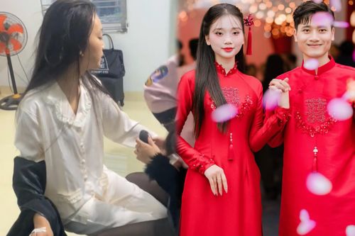 Cô dâu Hưng Yên sốt cao hôm ăn hỏi, vừa trang điểm vừa truyền nước