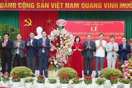 Thường Tín ra mắt cơ quan, đơn vị hành chính mới xã Chương Dương, Vạn Nhất
