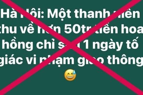 Cục CSGT phản hồi về thông tin 'người cung cấp tin vi phạm giao thông được nhận tiền thưởng'