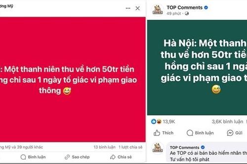 Thông tin 'nam thanh niên thu 50 triệu do tố giác vi phạm giao thông' là sai sự thật
