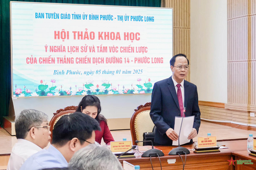 Hội thảo 'Ý nghĩa lịch sử và tầm vóc chiến lược của chiến thắng Chiến dịch Đường 14 - Phước Long'
