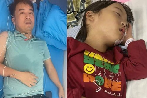 Nhói lòng bé gái lớp 1 cầu xin sự giúp đỡ cứu cha ngã giàn giáo nằm 1 chỗ!