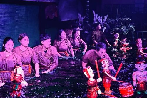 Đưa công nghệ mới vào vở rối nước 'Huyền sử Yết Kiêu'
