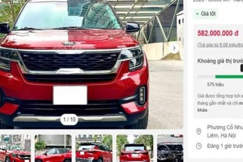 Kia Seltos 2020 1.4L Premium màu đỏ giá còn bao nhiêu sau 35.000Km?