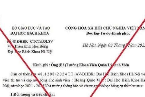 Giả mạo Bộ GD-ĐT để triển khai học bổng