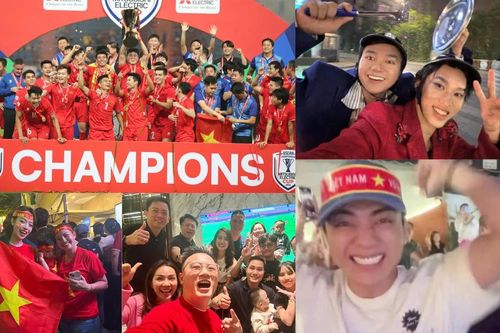 Trấn Thành, Sobin và loạt sao Việt mừng chiến thắng của tuyển Việt Nam tại ASEAN Cup 2024