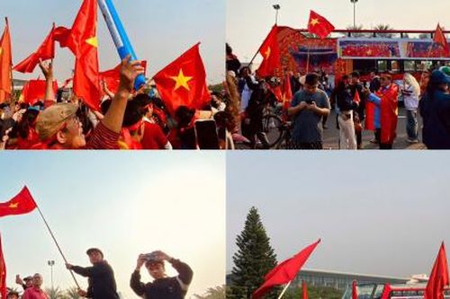 Hàng nghìn người hâm mộ chào đón đội tuyển Việt Nam về nước