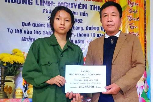 Tấm lòng bạn đọc Báo Sức khỏe và Đời sống đến với hoàn cảnh nữ sinh ở Quảng Trị
