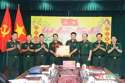 Tổng cục Hậu cần kiểm tra, chúc Tết Lữ đoàn 972