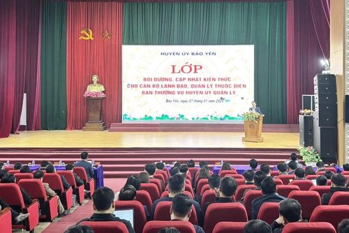 Bảo Yên khai mạc lớp bồi dưỡng kiến thức dành cho cán bộ lãnh đạo, quản lý thuộc diện Ban Thường vụ Huyện ủy quản lý