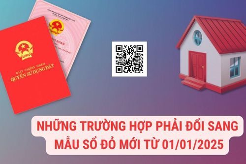 Những trường hợp phải đổi sang mẫu sổ đỏ mới từ 1/1/2025