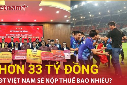 Đón 'mưa tiền thưởng' 33 tỷ đồng, đội tuyển Việt Nam nộp thuế bao nhiêu?