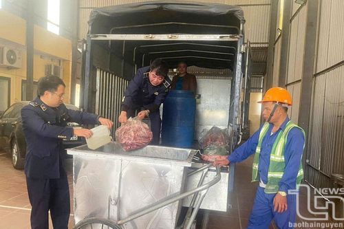 Tiêu hủy 240kg thịt lợn không rõ nguồn gốc