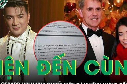 Tỷ phú Gerard Williams tuyên bố kiện Đàm Vĩnh Hưng đến cùng, từ chối nhận bồi thường 2 USD