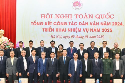 Hội nghị toàn quốc tổng kết công tác dân vận năm 2024, triển khai nhiệm vụ năm 2025