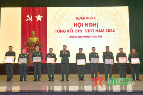Quân khu 4 tổ chức Hội nghị tổng kết công tác Đảng, công tác chính trị năm 2024