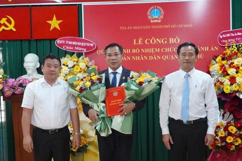 Bổ nhiệm Chánh án TAND quận Tân Phú, TP Hồ Chí Minh
