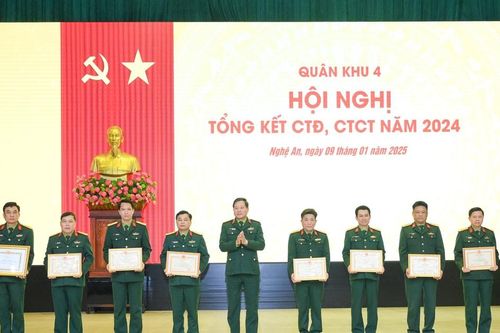 Cục Chính trị Quân khu 4 tổ chức Hội nghị tổng kết công tác Đảng, công tác chính trị năm 2024
