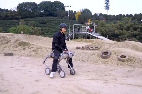 Robot chó đầu tiên trên thế giới có thể chở người trên những địa hình phức tạp