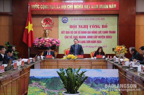 Công bố chỉ số năng lực cạnh tranh cấp sở, ngành và UBND cấp huyện tỉnh Lạng Sơn năm 2024