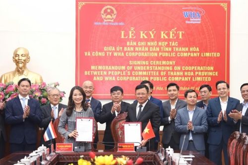 Tập đoàn WHA ký cam kết nghiên cứu đầu tư các khu công nghiệp, logistics tại Thanh Hóa