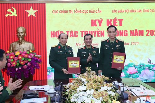 Cục Chính trị (Tổng cục Hậu cần) và Báo Quân đội nhân dân ký kết hợp tác truyền thông năm 2025