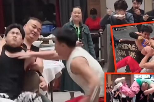 Chuyện lạ ở nhà hàng dim sum: Khách vừa ăn vừa xem đấu vật trực tiếp