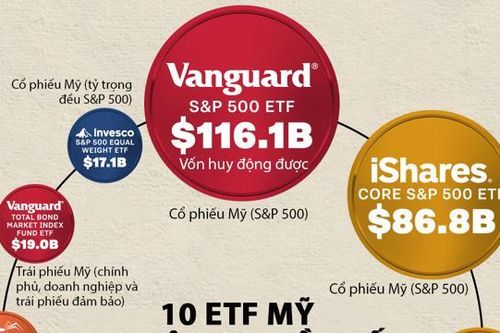 10 ETF hút nhiều vốn nhất tại Mỹ năm 2024