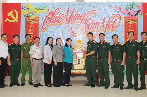Thường trực HĐND tỉnh thăm lực lượng vũ trang tại huyện Châu Phú
