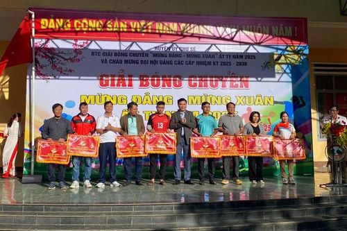 Chư Sê: Khai mạc Giải bóng chuyền mừng Đảng-mừng Xuân Ất Tỵ 2025