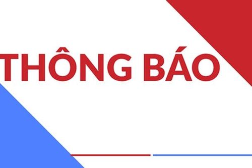 THÔNG BÁO