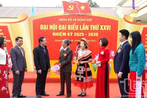 Đồng chí Phó Bí thư Thường trực Tỉnh ủy Phạm Hoàng Sơn dự Đại hội Đảng bộ xã Động Đạt