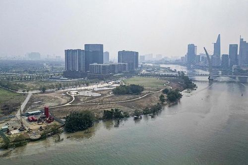 Công viên bờ sông mới ở thành phố Thủ Đức sau 1 tháng thi công