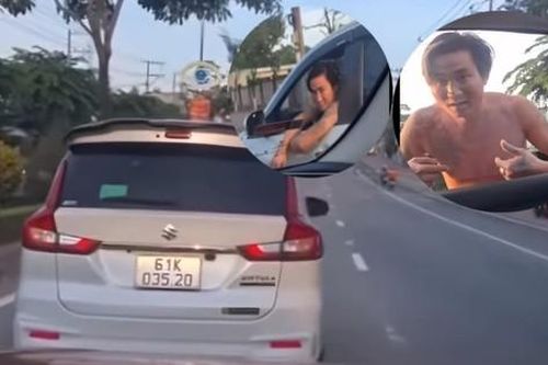 CLIP: Ô tô lạng lách gây sự trên đường thì gặp cảnh sát chở phạm nhân dừng lại can thiệp