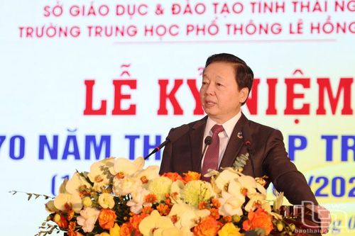 Phó Thủ tướng Trần Hồng Hà dự Lễ kỷ niệm 70 năm Ngày thành lập Trường THPT Lê Hồng Phong