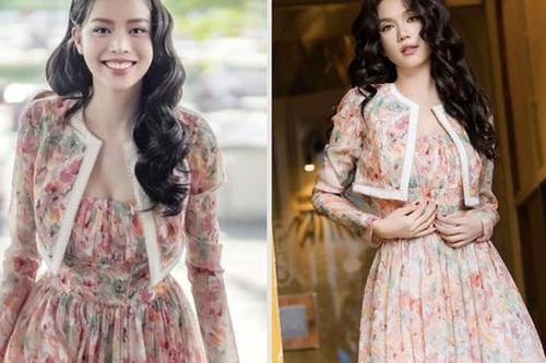 Thanh Thủy bị 'đặt lên bàn cân' với Ngọc Trinh khi diện chung mẫu đầm