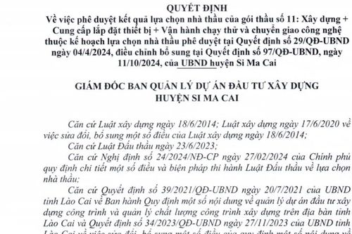 Liên danh 8 thành viên trúng gói thầu xây dựng hệ thống cấp nước sạch tại Si Ma Cai